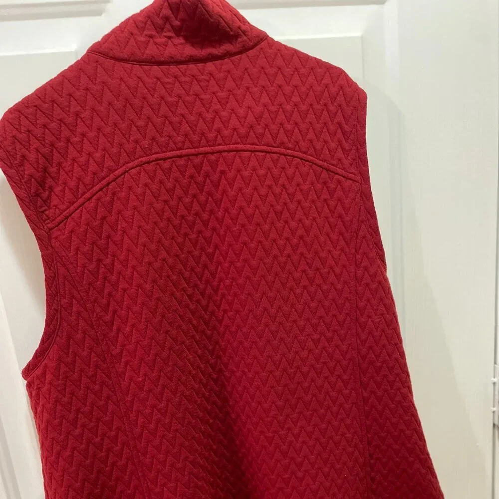 Ruby Rd Maroon quilted sleeveless vest size 2X